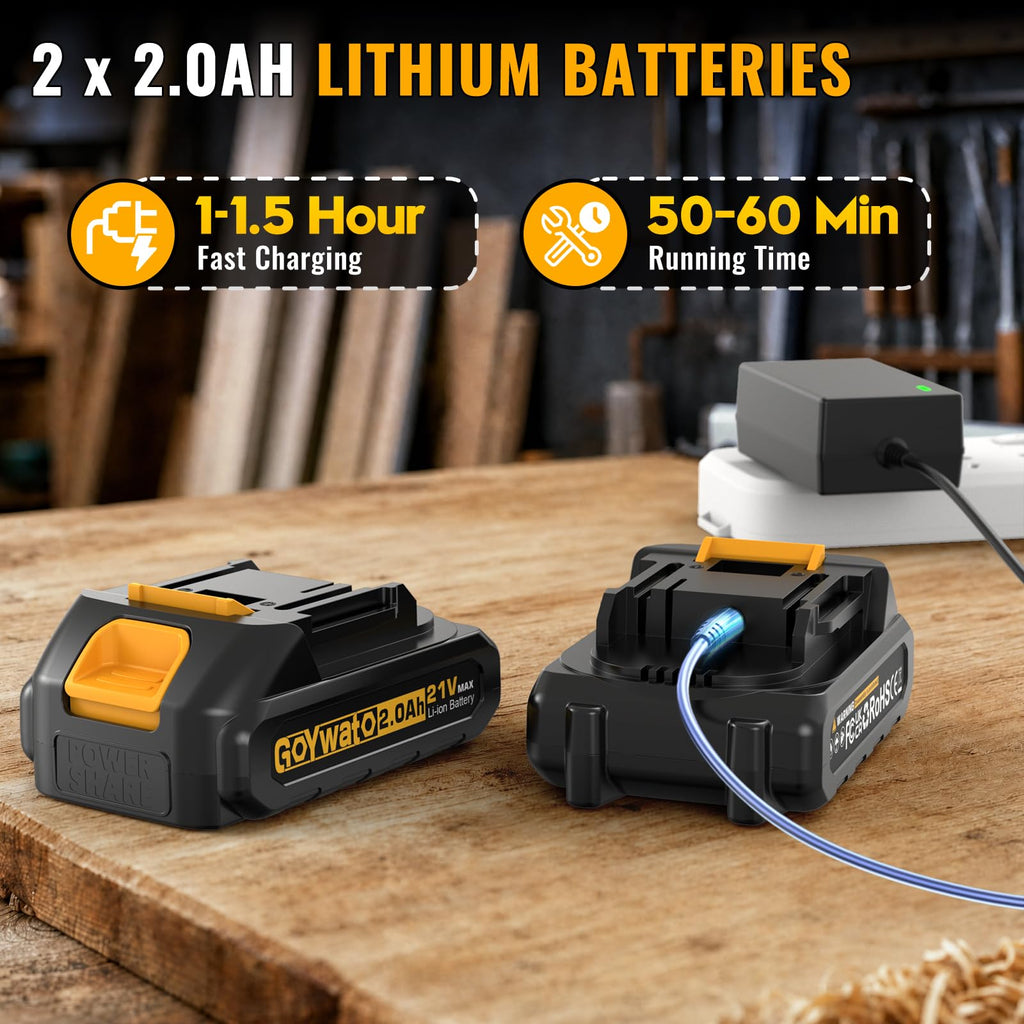 21V Brushless Cordless Drill & Impact Driver Combo Kit J666381