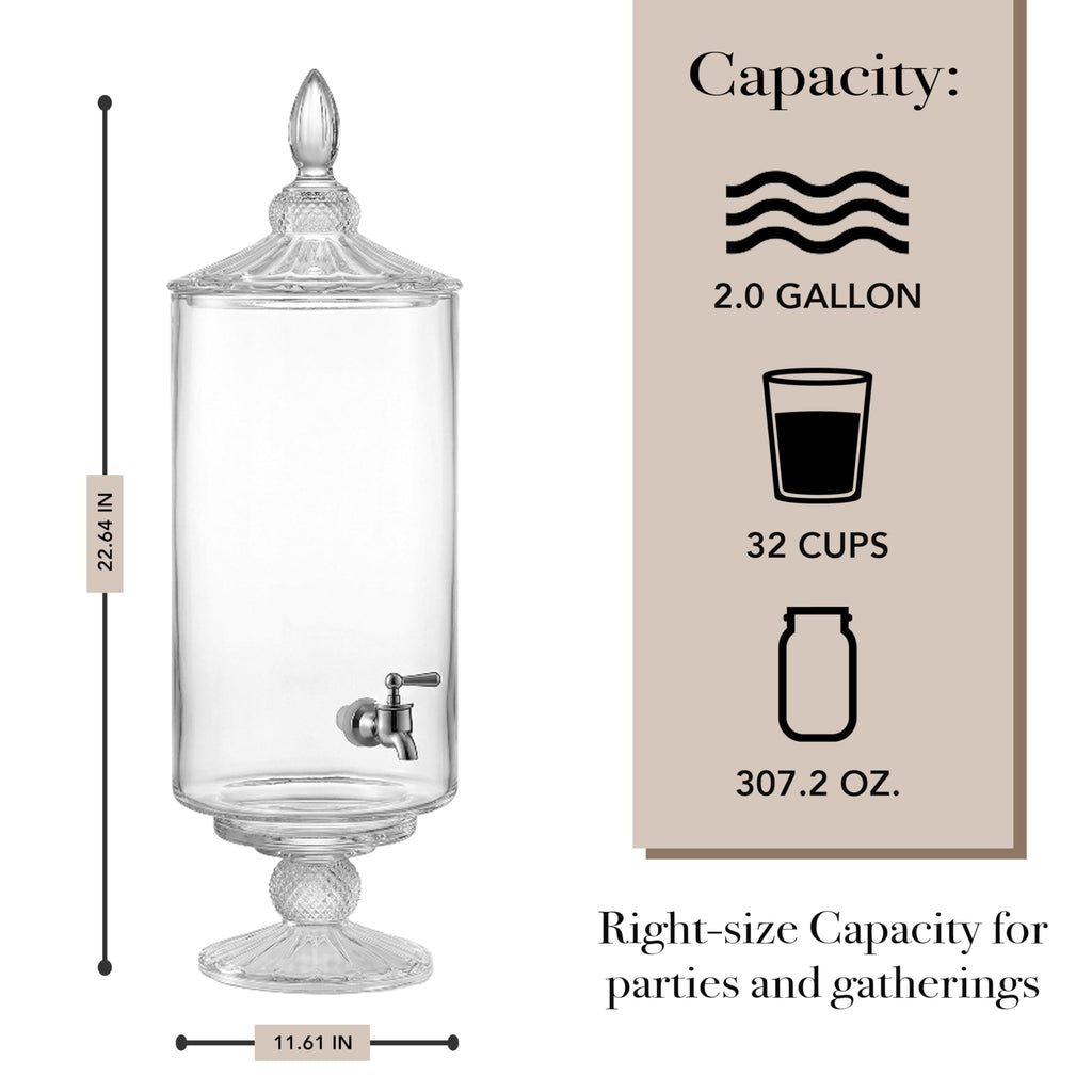 Glass Beverage Dispenser 2 Gal T5850