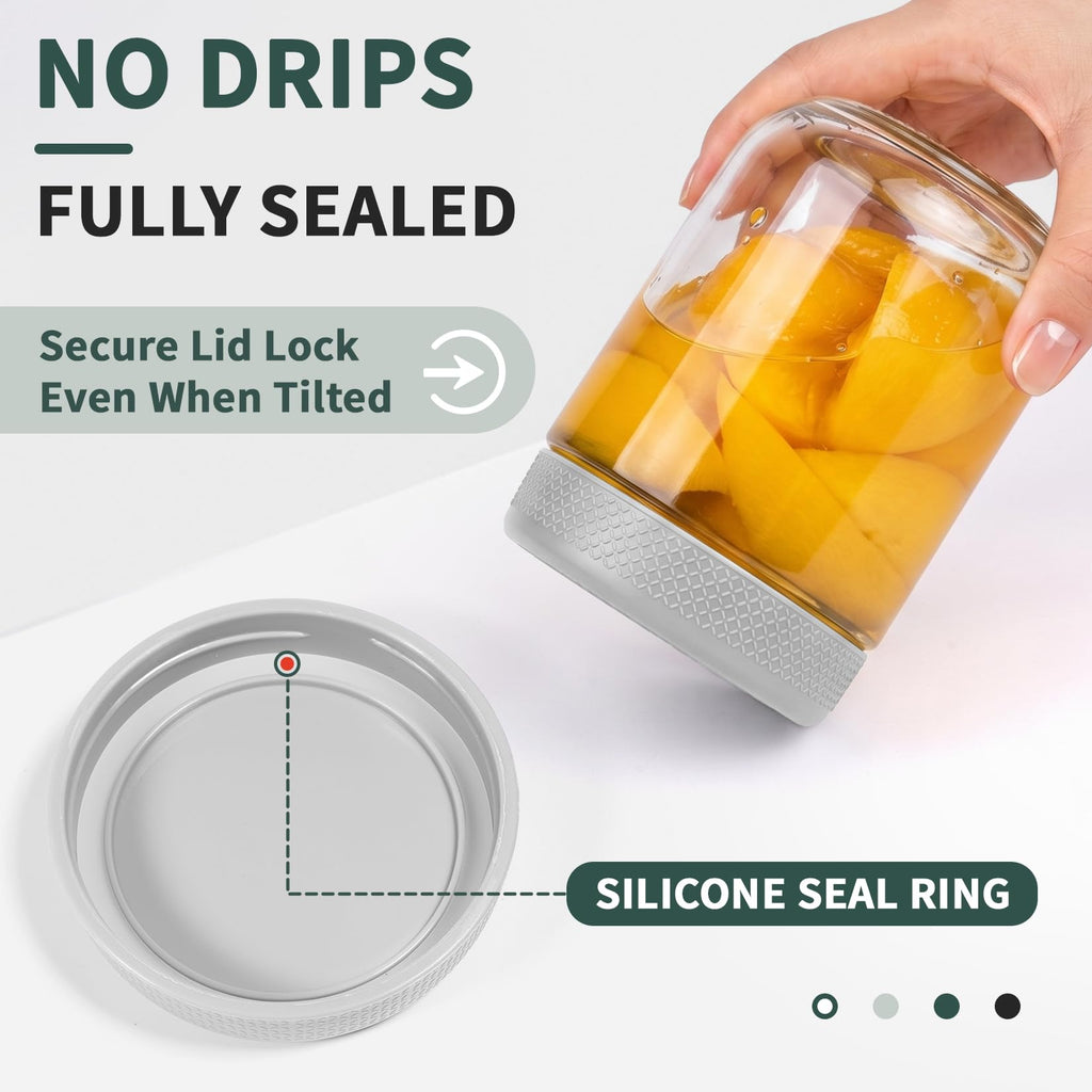 12 Pack 16 oz Glass Jars with Lid O668