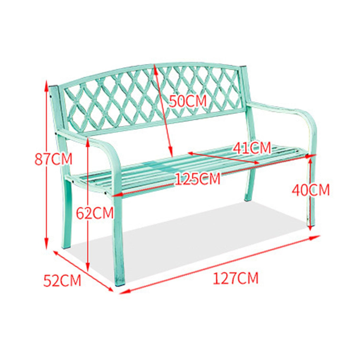 Metal Bench with Mesh Pattern U216343