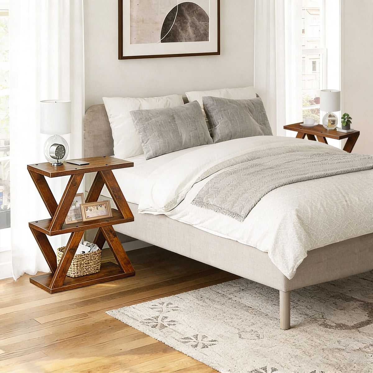3 Tier Side Table with Storage Shelves W53762
