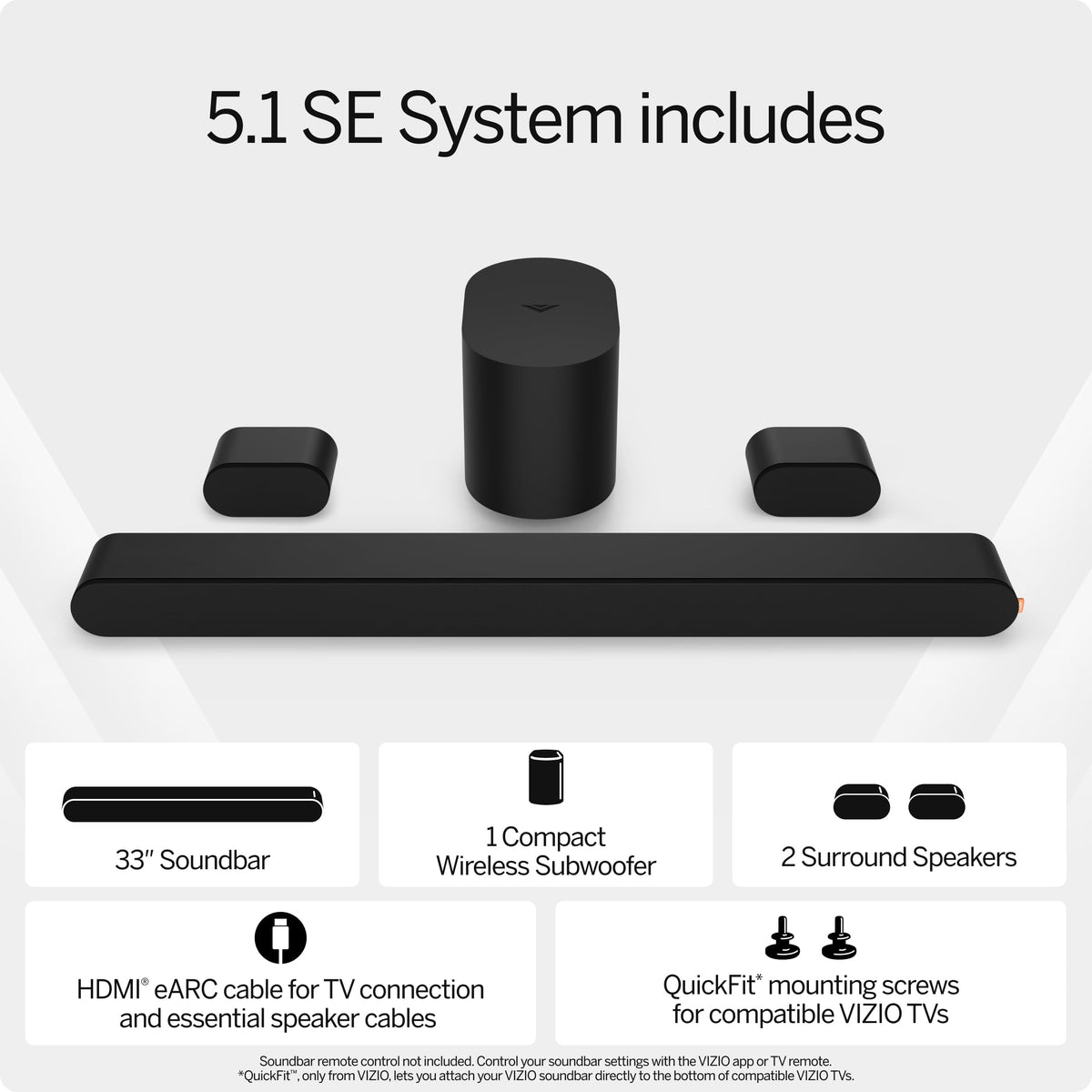 5.1 Soundbar with Wireless Subwoofer and Bluetooth L7377