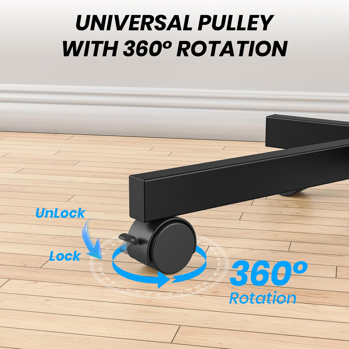 Height Adjustable Rolling TV Cart with Shelf and Locking Wheels G570