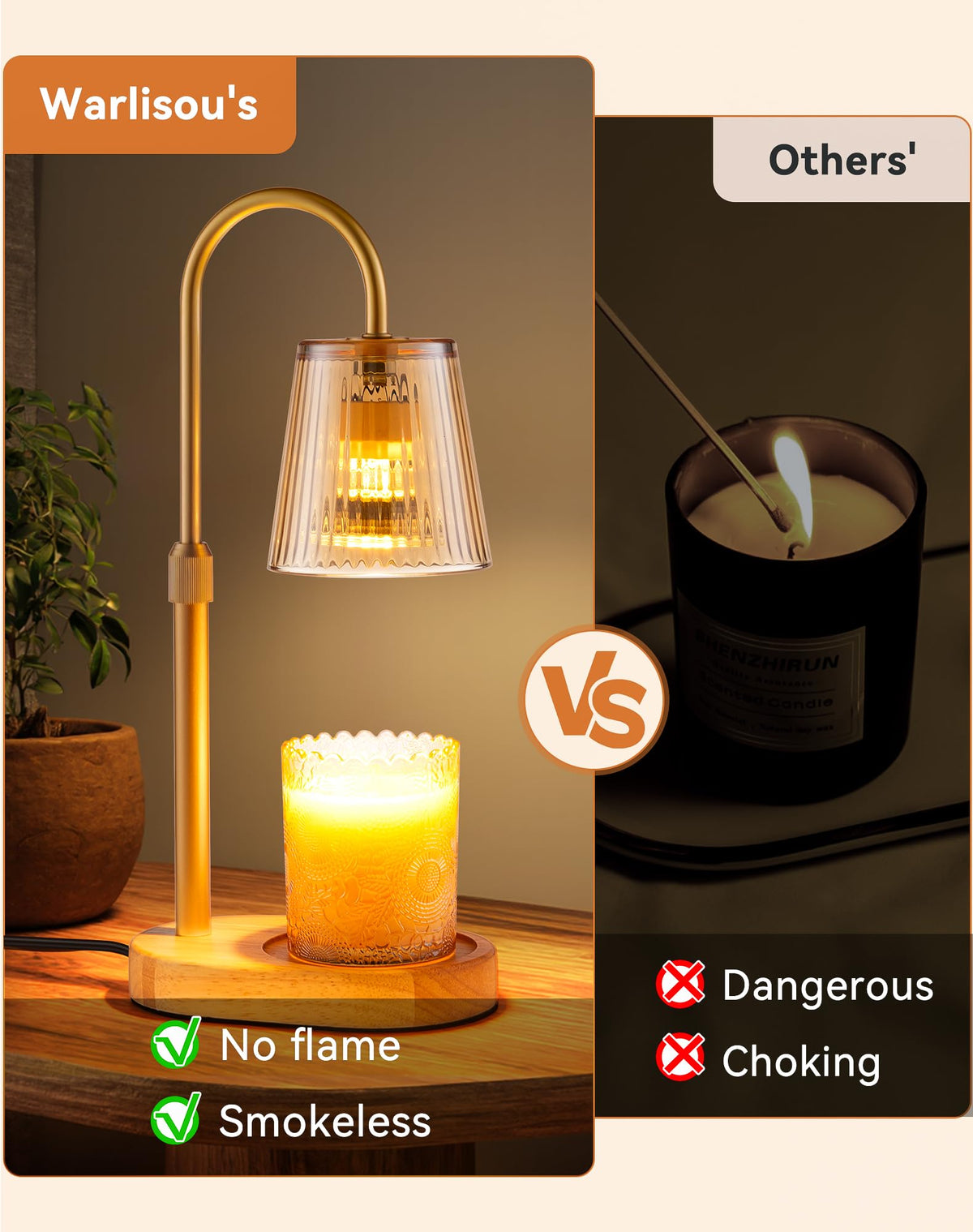 Adjustable Candle Warmer Lamp with Timer W355128