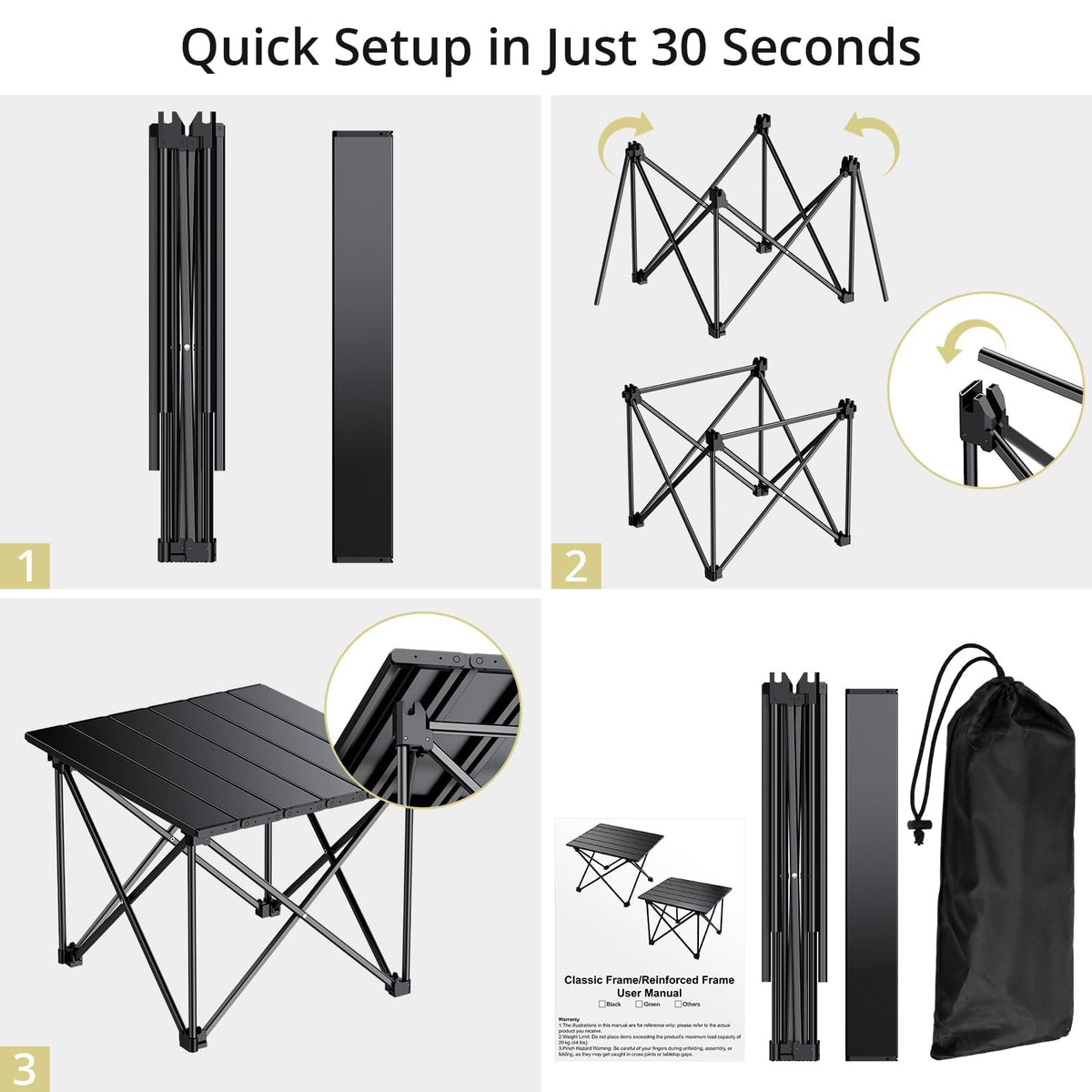 Small Ultralight Aluminum Folding Camping Table R4431