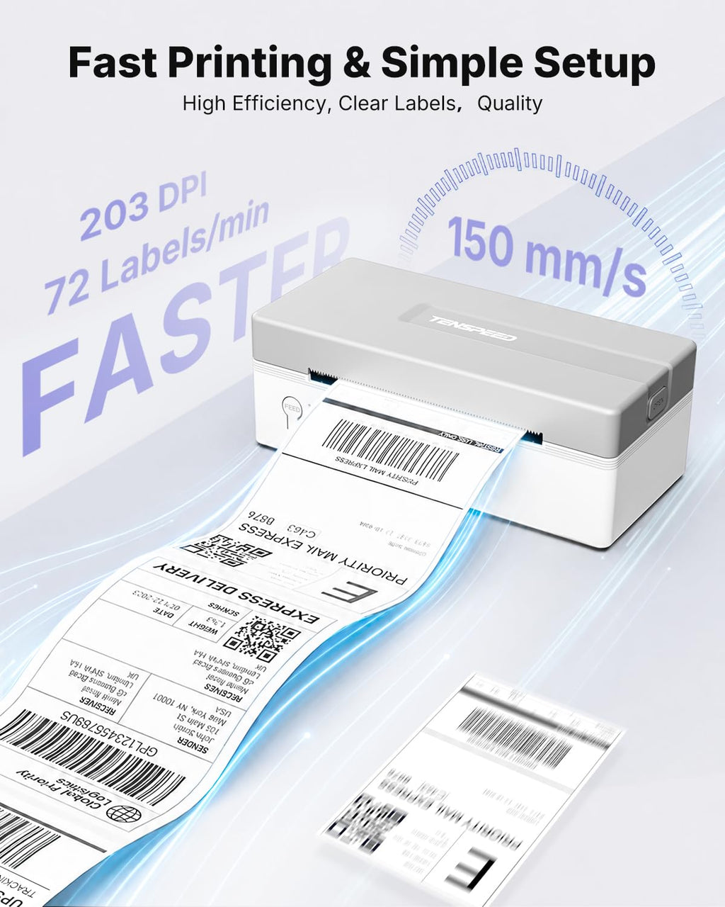 Bluetooth Thermal Shipping Label Printer L3186