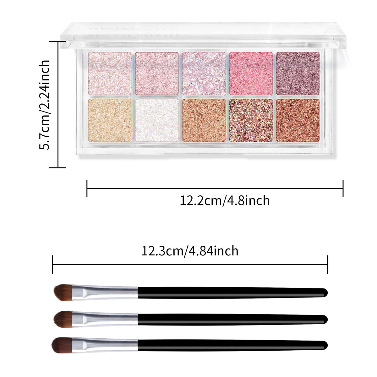 10 Colors Glitter Eyeshadow Palette D40799