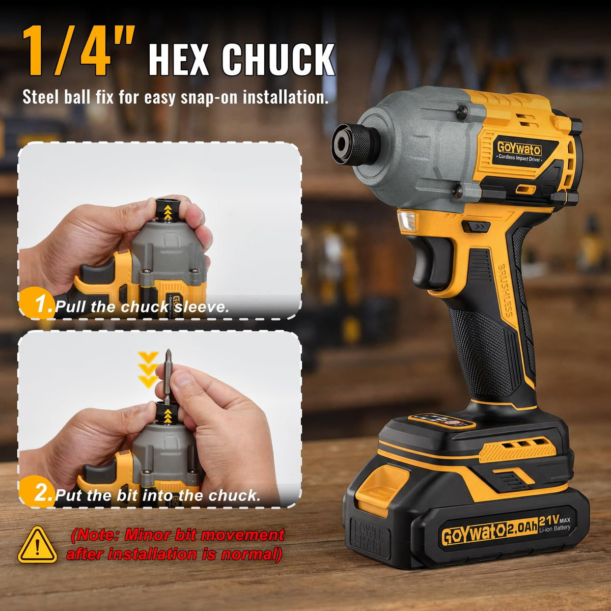 21V Brushless Cordless Drill & Impact Driver Combo Kit J666381