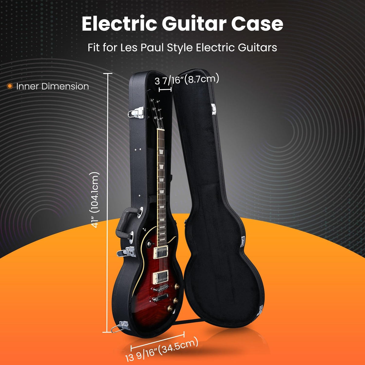 Electric Guitar Hard Shell Case, Black V155795