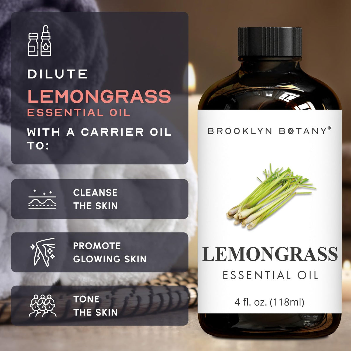 Lemon & Lemongrass Essential Oils 4 Fl Oz Pack of 2 I403