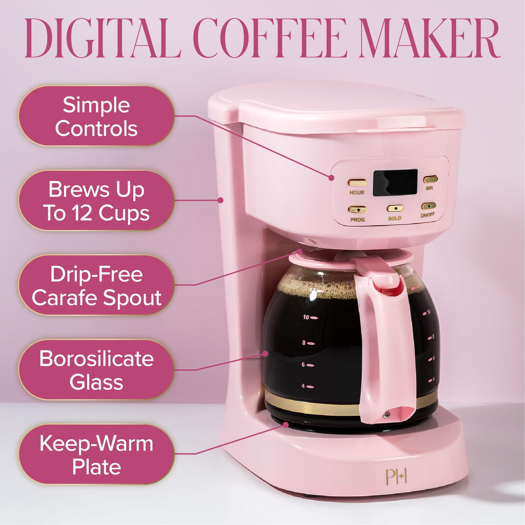 12-Cup Programmable Drip Coffee Maker with Glass Carafe Z651760