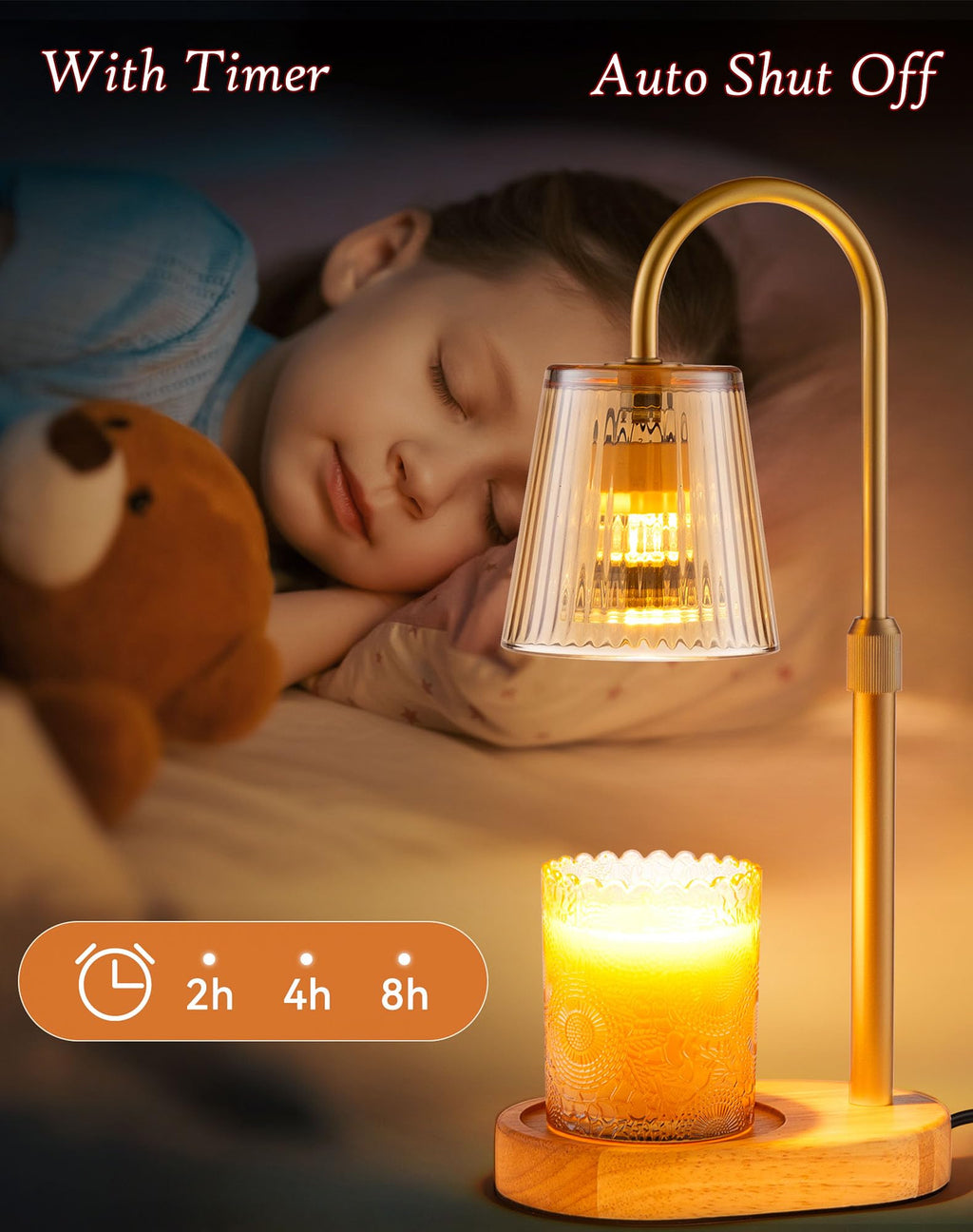 Adjustable Candle Warmer Lamp with Timer W355128