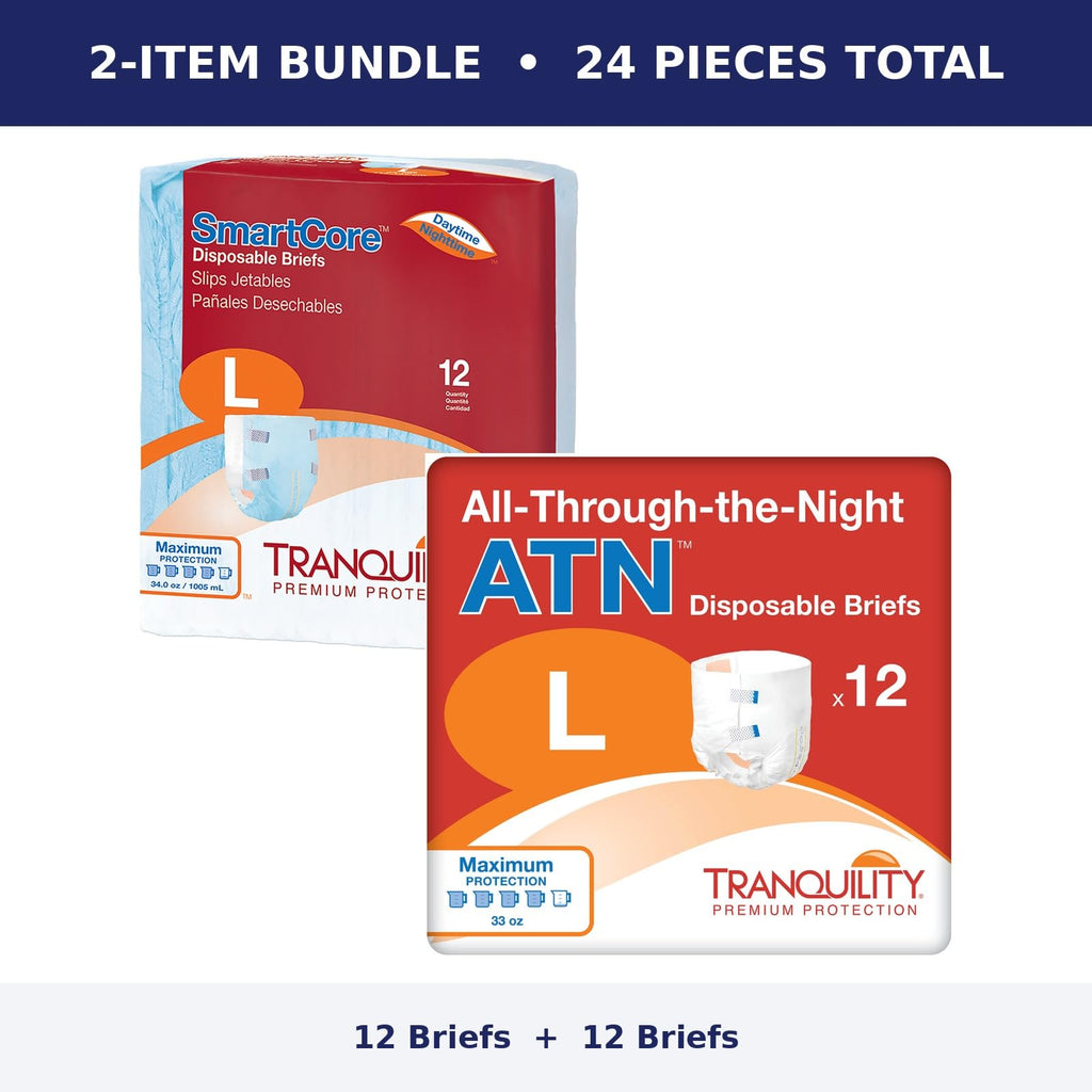 Large Briefs Trial Bundle, 12ct Bags G5482
