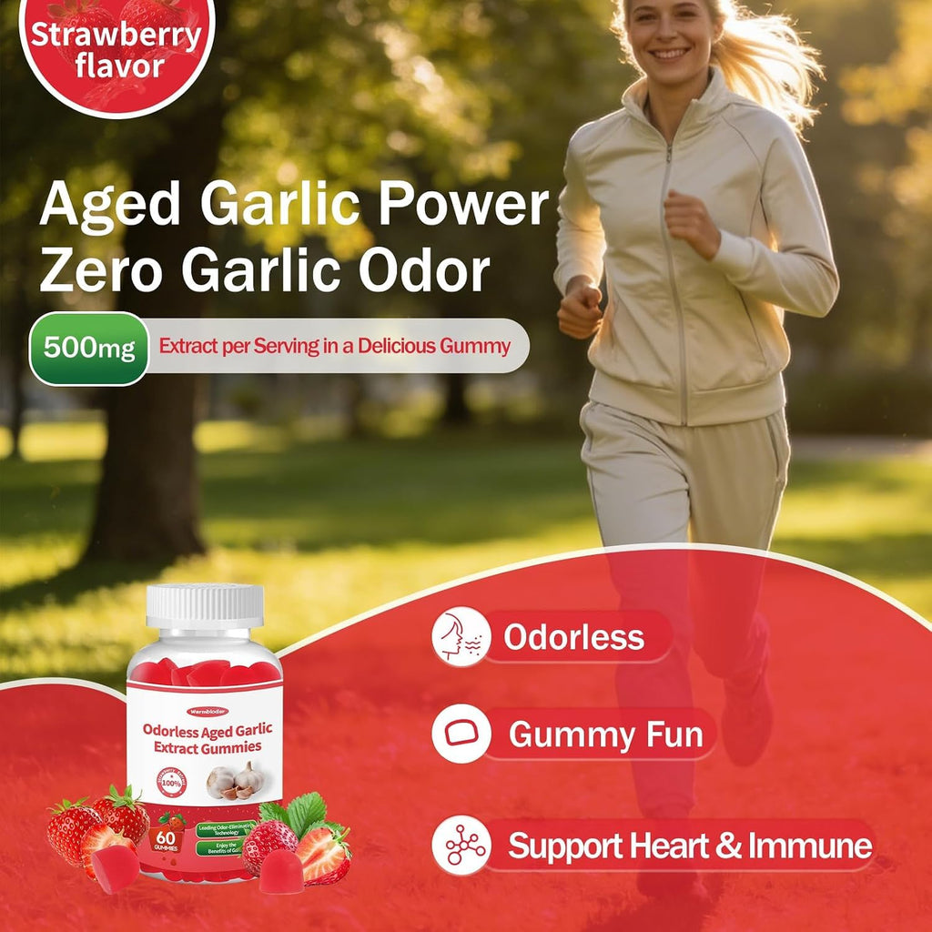 Aged Garlic Extract Gummies Strawberry Flavor T8044