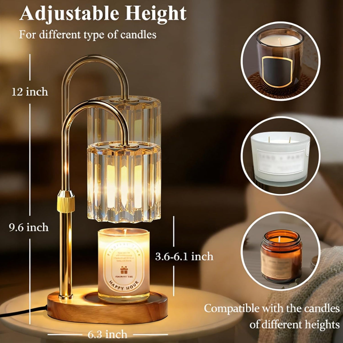 Candle Warmer Lamp with Timer and Dimmer R685755