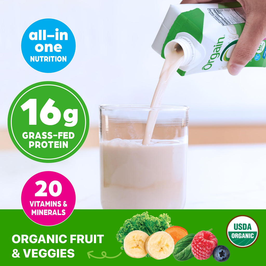 Organic Grass Fed 16g Protein Shake, Vanilla, 11oz, 12pk R83502