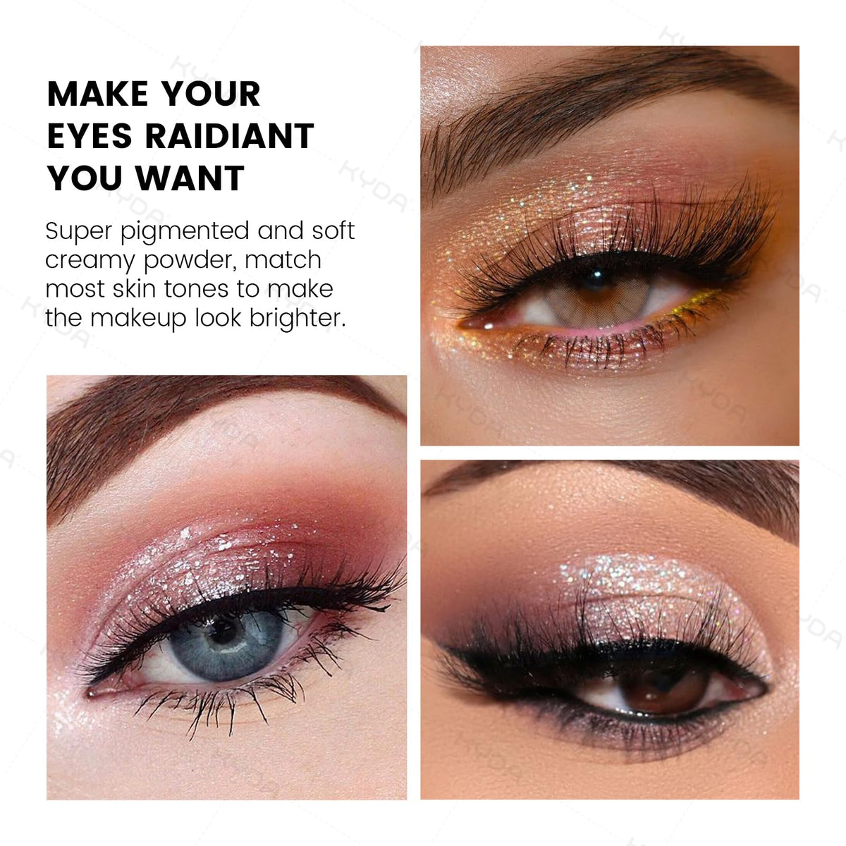 10 Colors Glitter Eyeshadow Palette D40799