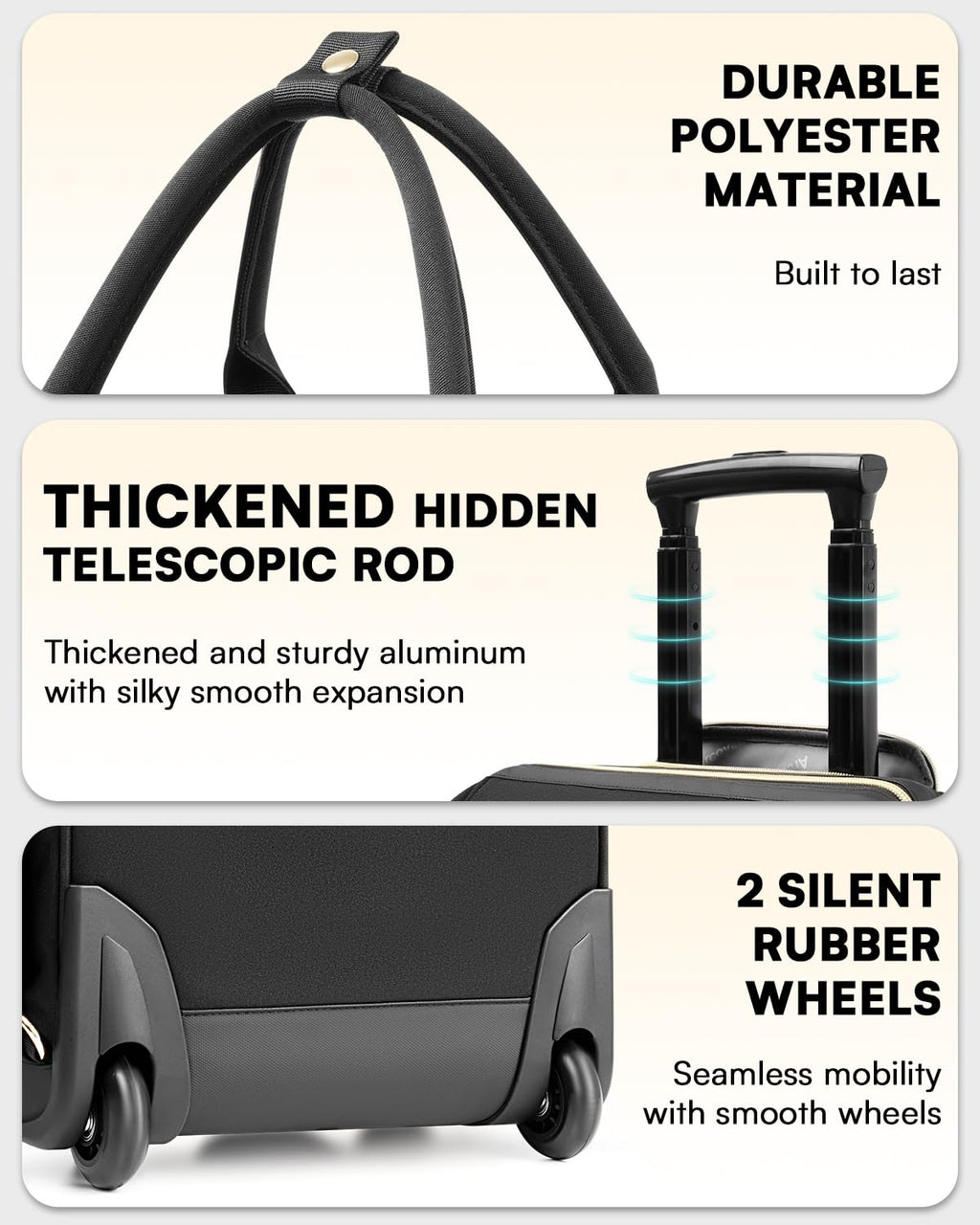 Rolling Laptop Backpack with Wheels A15850
