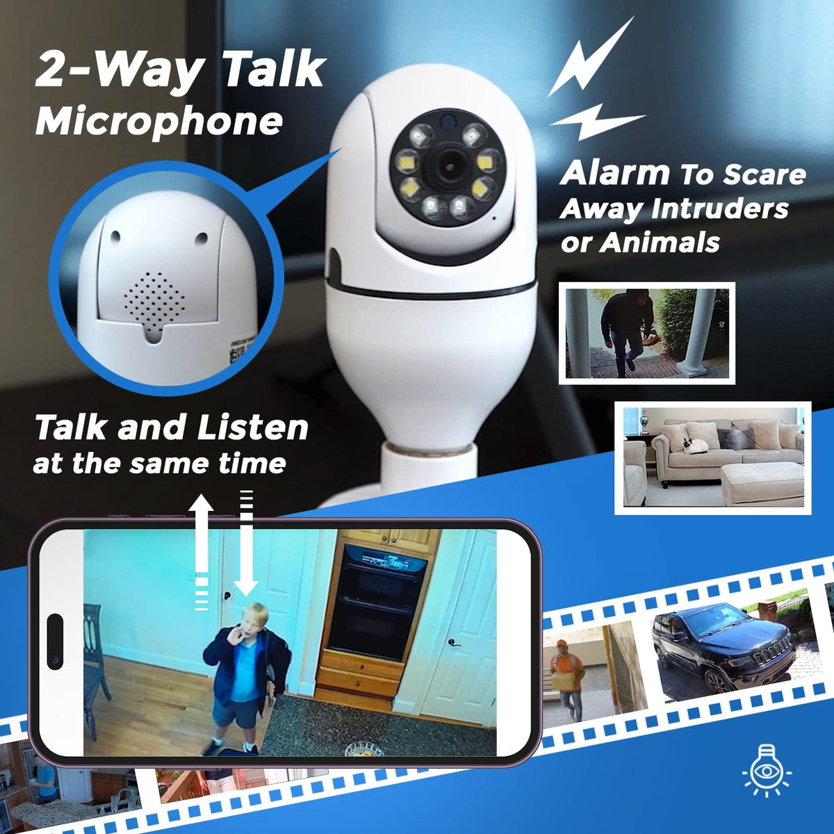 1080P HD WiFi Security Camera with Night Vision E7373