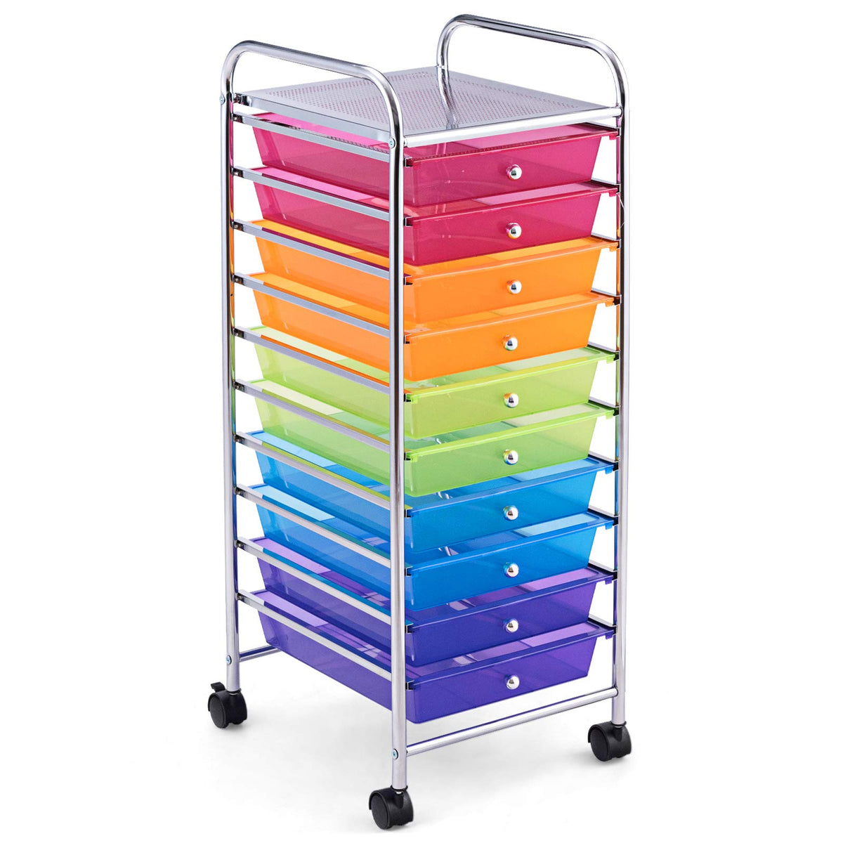 10 Drawer Rolling Storage Cart with Wheels W542