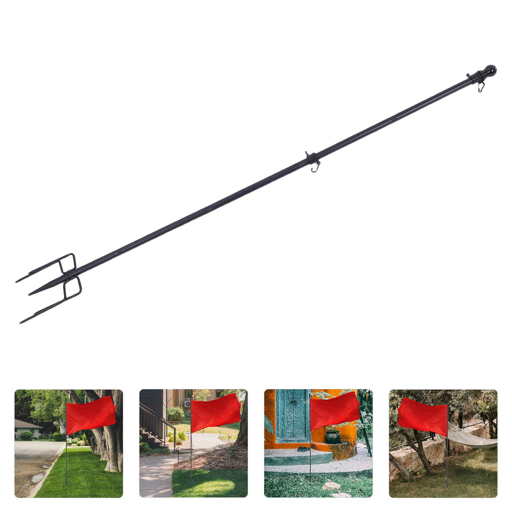 Heavy Duty in Ground Flag Pole Holder with 5 Prongs Base U737197