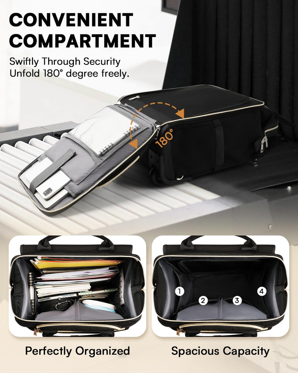 Rolling Laptop Backpack with Wheels A15850