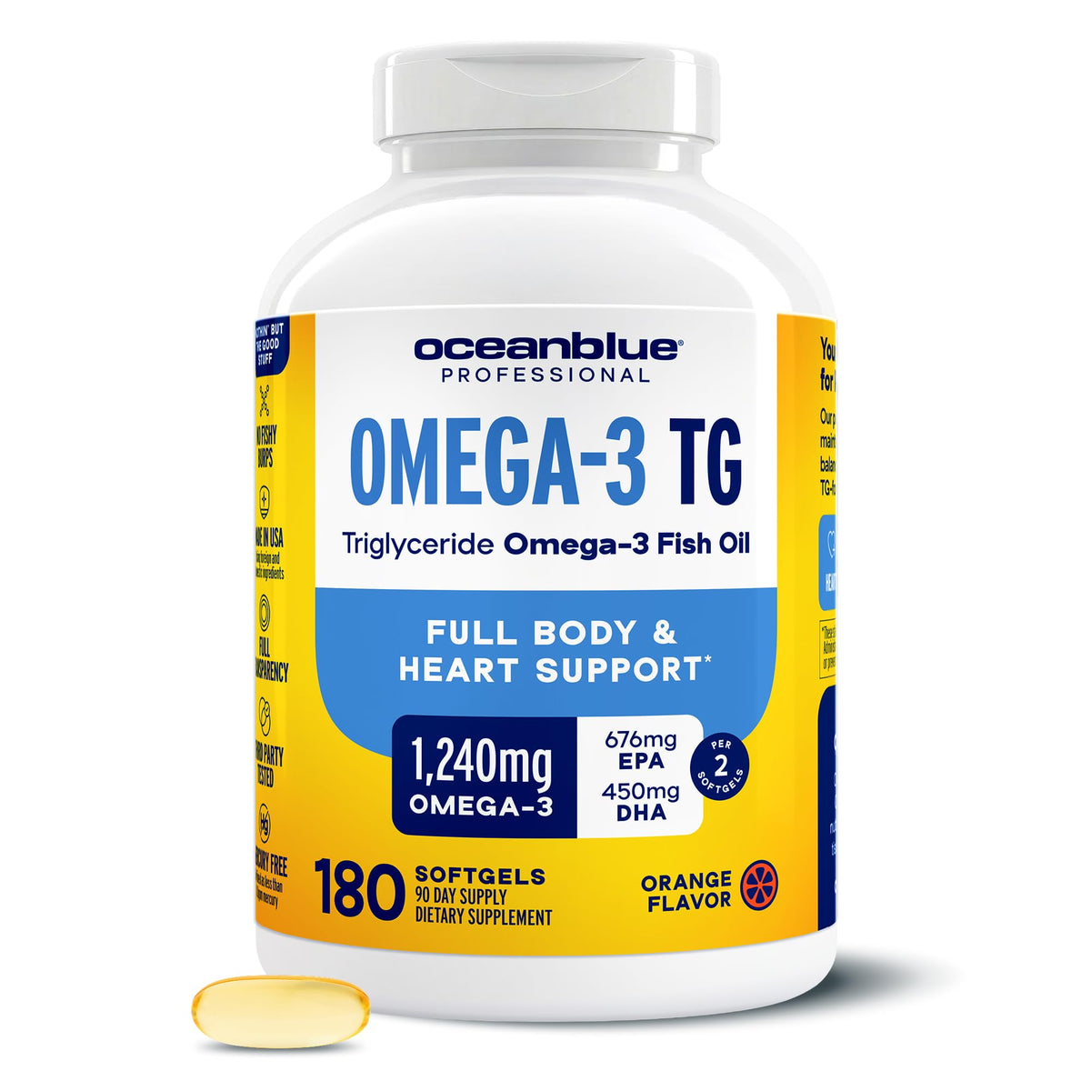 Omega-3 Fish Oil 180 Softgels H4952