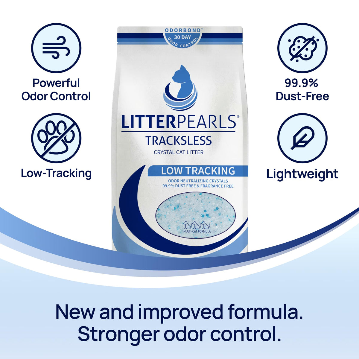 Unscented Non-Clumping Crystal Cat Litter, 7 lb P2320