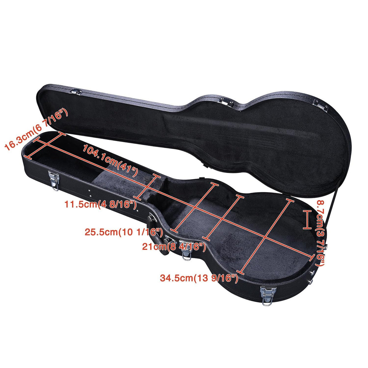 Electric Guitar Hard Shell Case, Black V155795