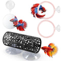 Betta Fish Tunnel Hammock Mirror Floating Ball 2 Training Ring Toys I9460