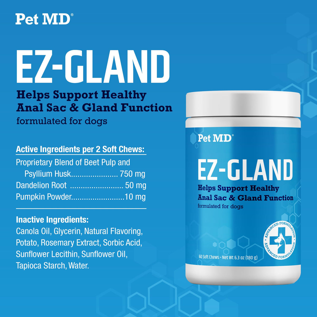 Dog Anal Gland Chews with Pumpkin and Fiber 60ct J774753