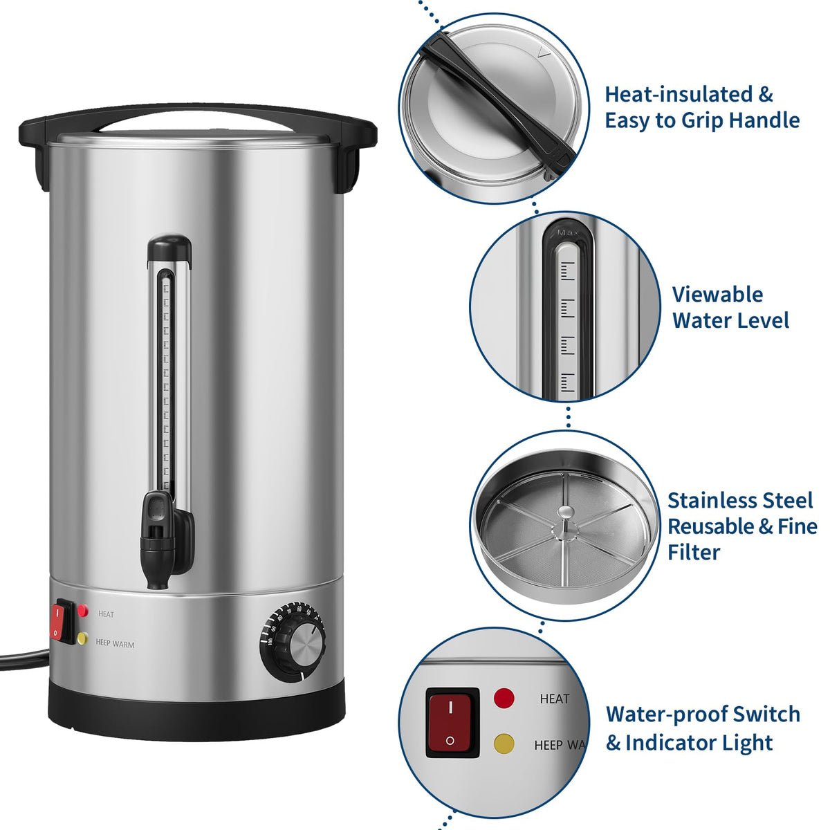 70-Cup Stainless Steel Coffee Urn Q28413