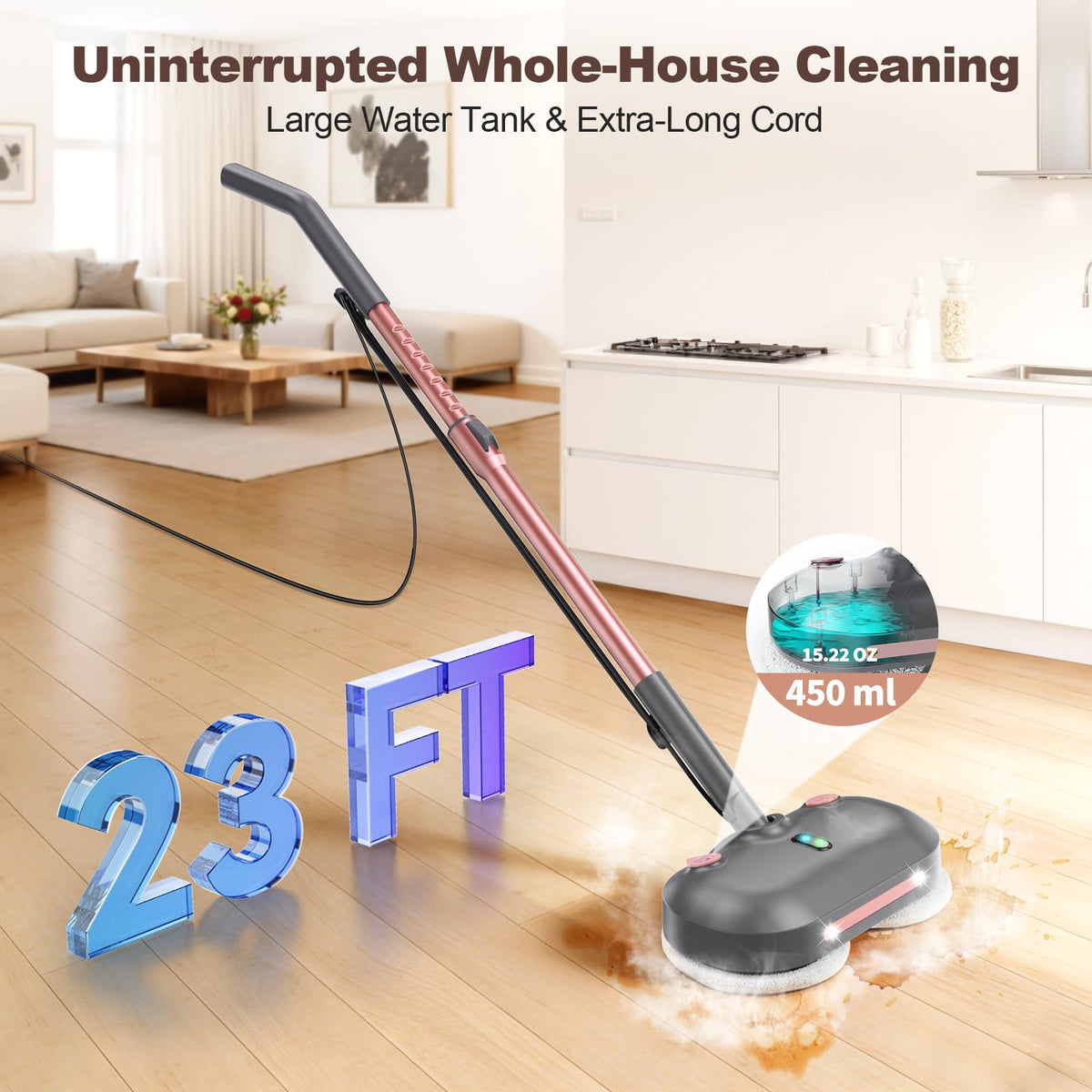 Steam Mop with Rotating Pads U33291