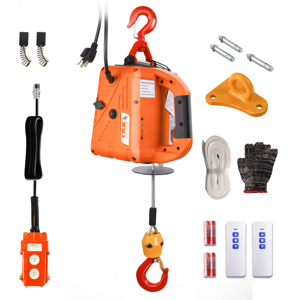1500W 1100 lb Capacity Electric Hoist A25561