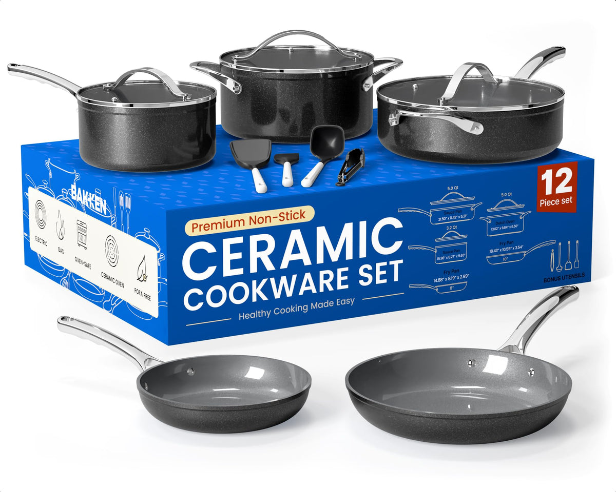 12-Piece Nonstick Ceramic Cookware Set H85230