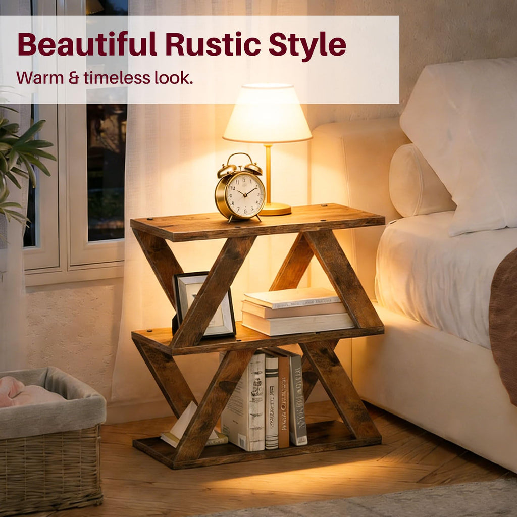3 Tier Side Table with Storage Shelves W53762