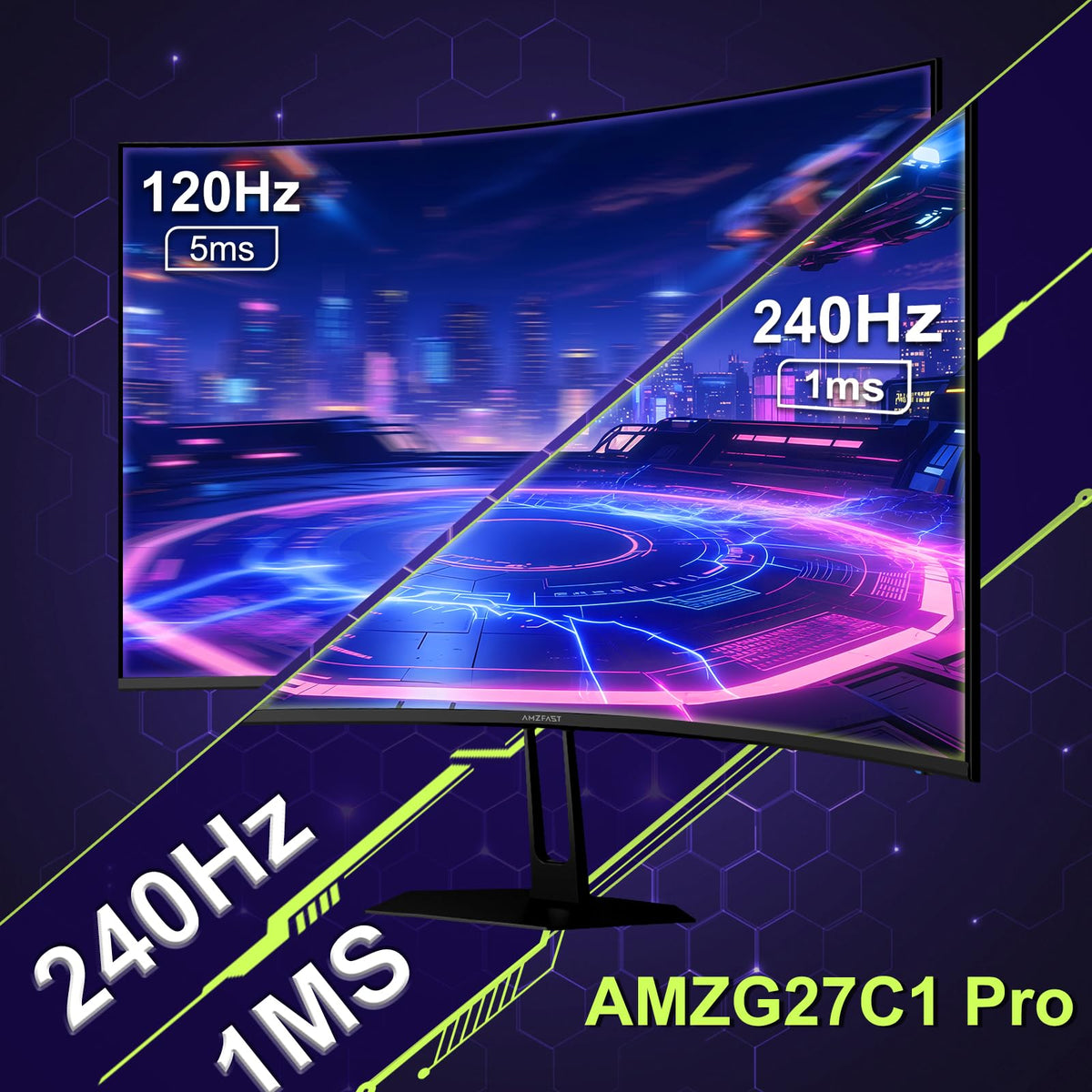 27 inch 240Hz Curved FHD 1080p Gaming Monitor S7443