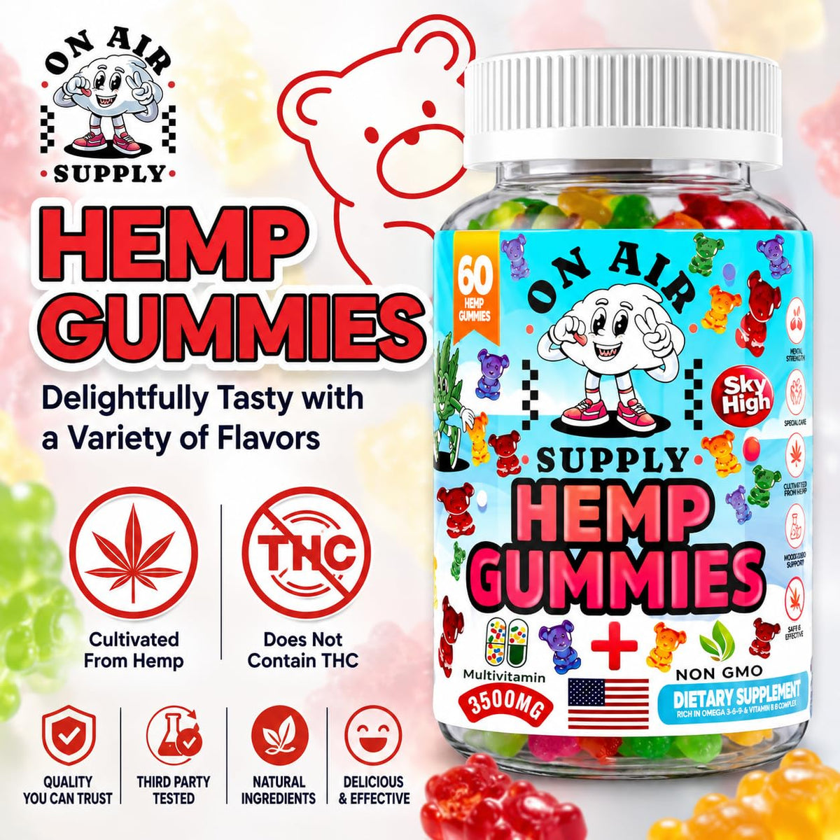 Hemp Gummies 3,500mg 120 Count H388958