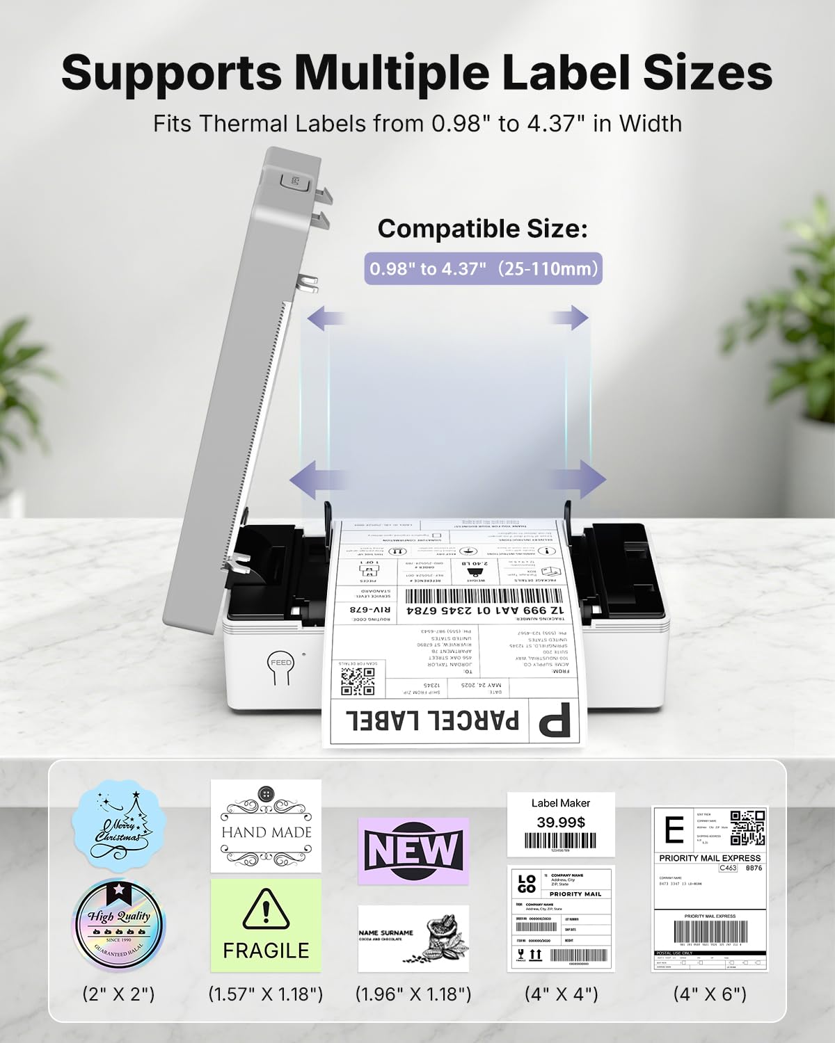 Bluetooth Thermal Shipping Label Printer L3186