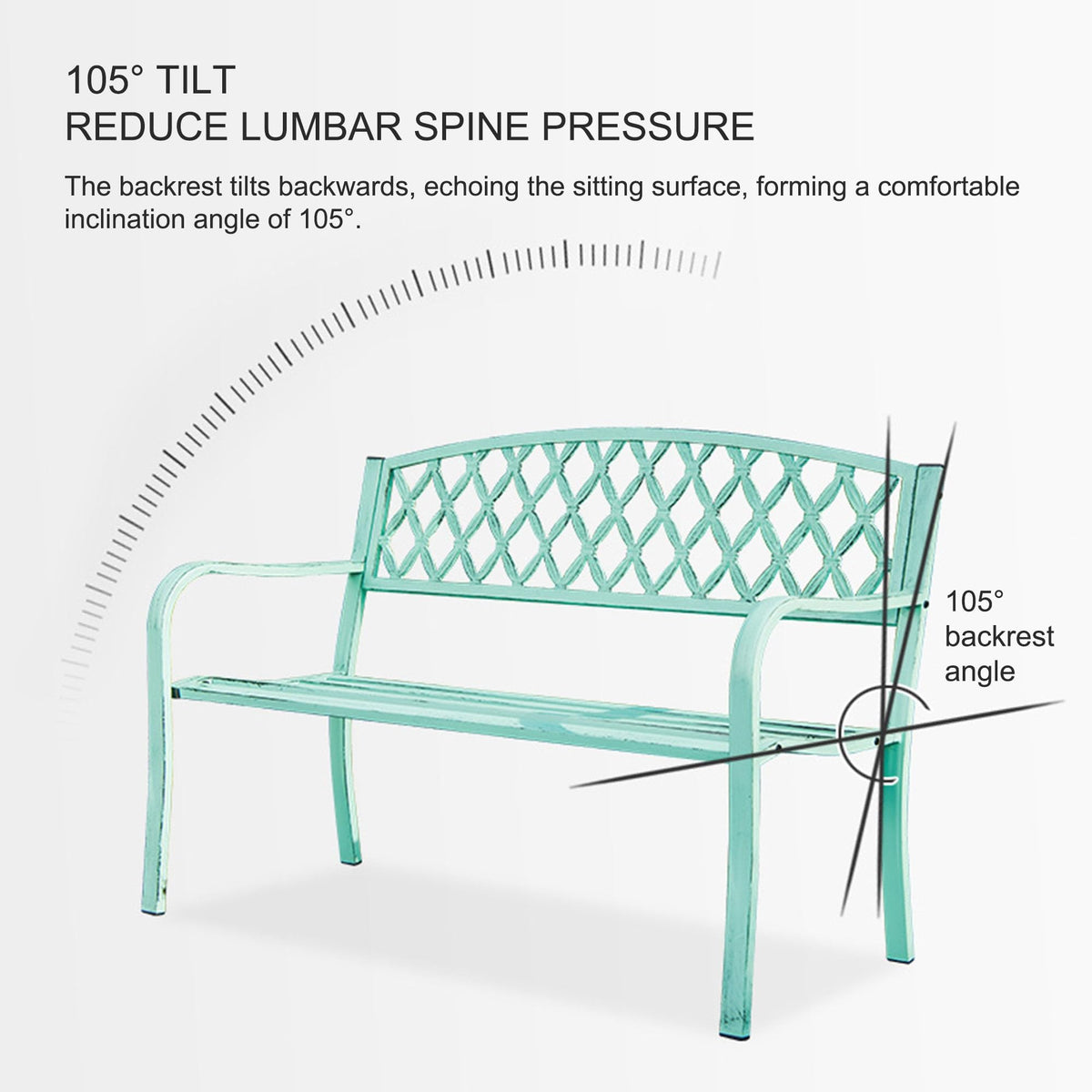 Metal Bench with Mesh Pattern U216343