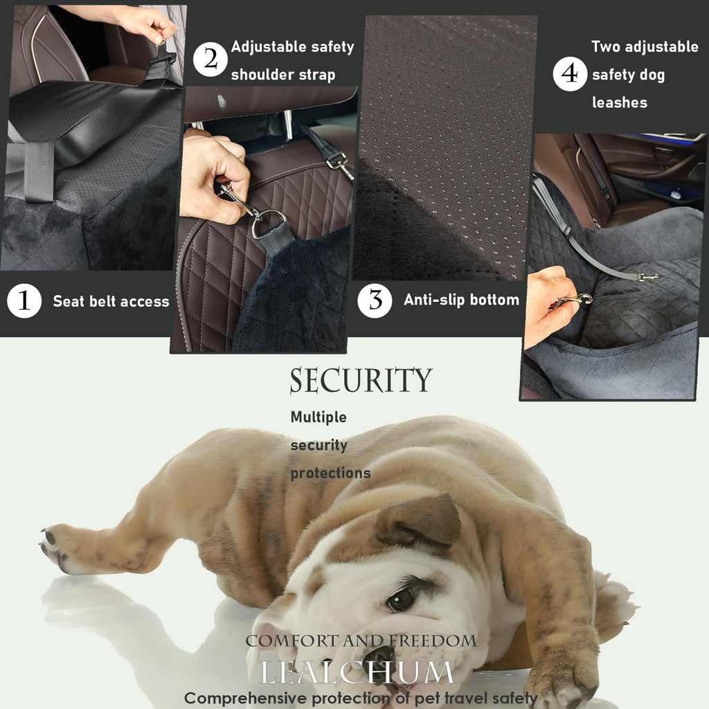 Dog Booster Car Seat for Small/Medium Dogs Up to 35lbs, Black, Medium K3279