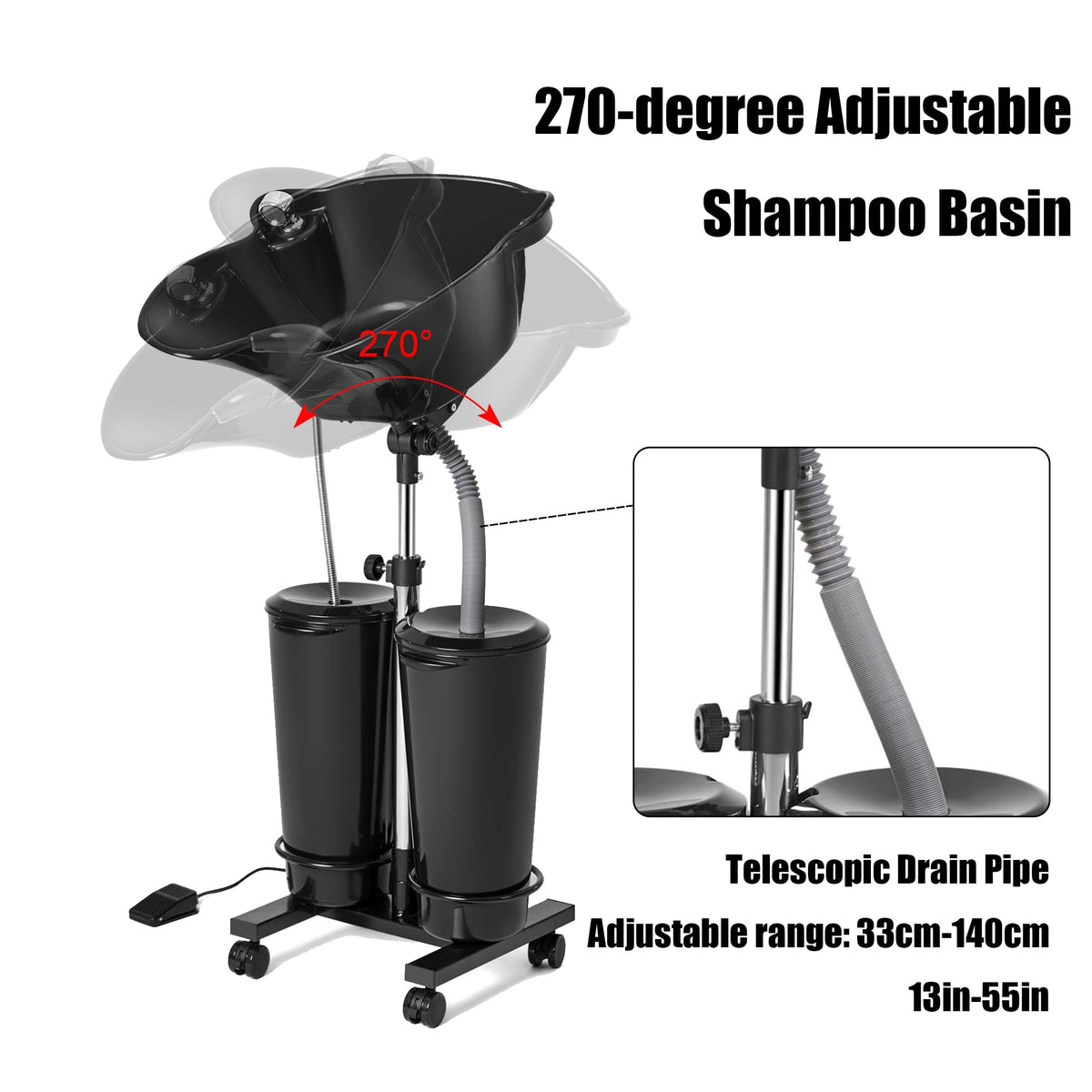 Electric Shampoo Bowl with Water Pump G586994