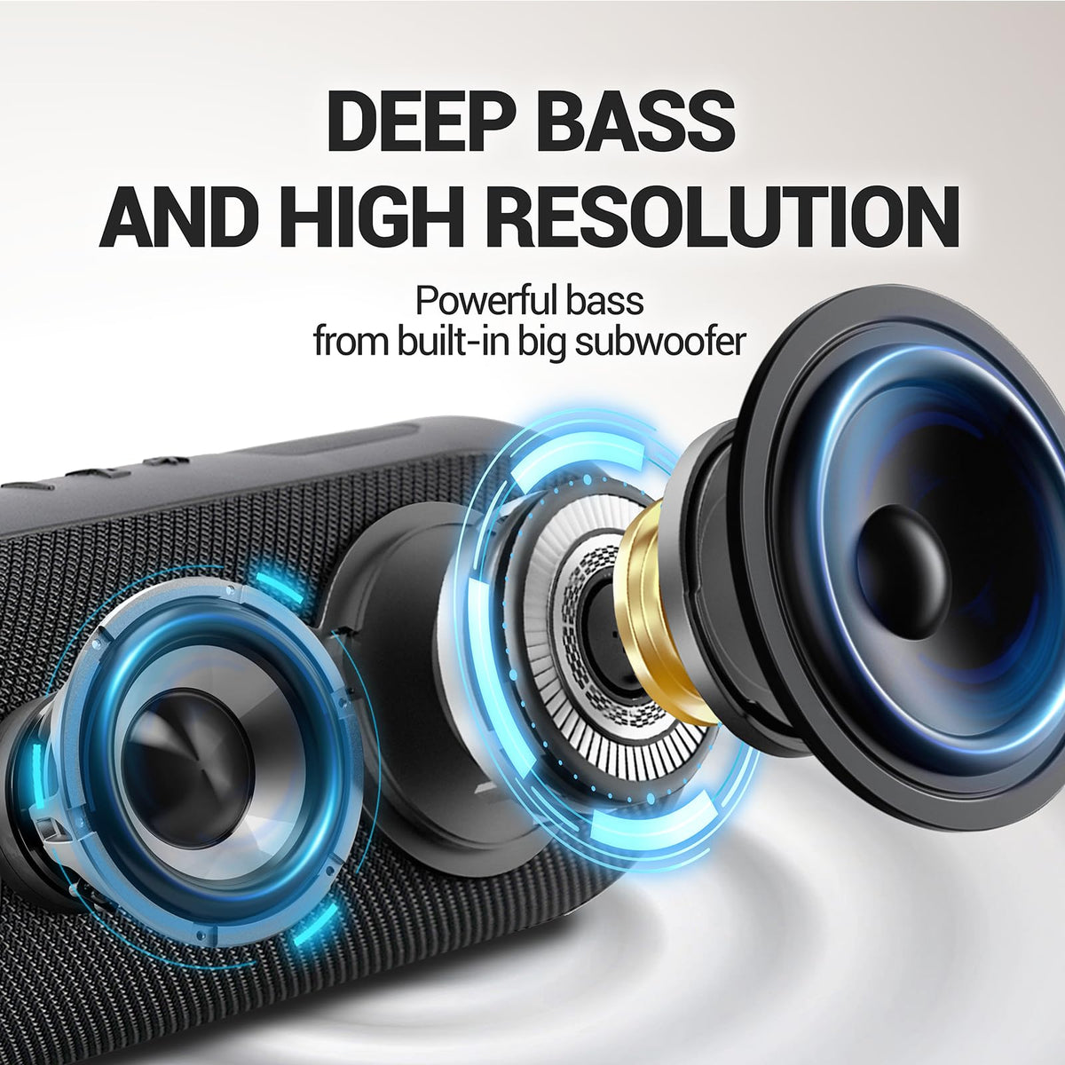 Wireless Bluetooth Speaker with Built-in Subwoofer I927