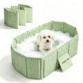 Foldable Pet Bath Pool 29.5×17.7 Inches Green F5950