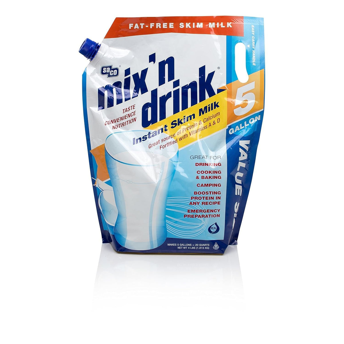 Instant Skim Milk, Fat-Free, High Calcium and Protein, Makes 20 Quarts F609672