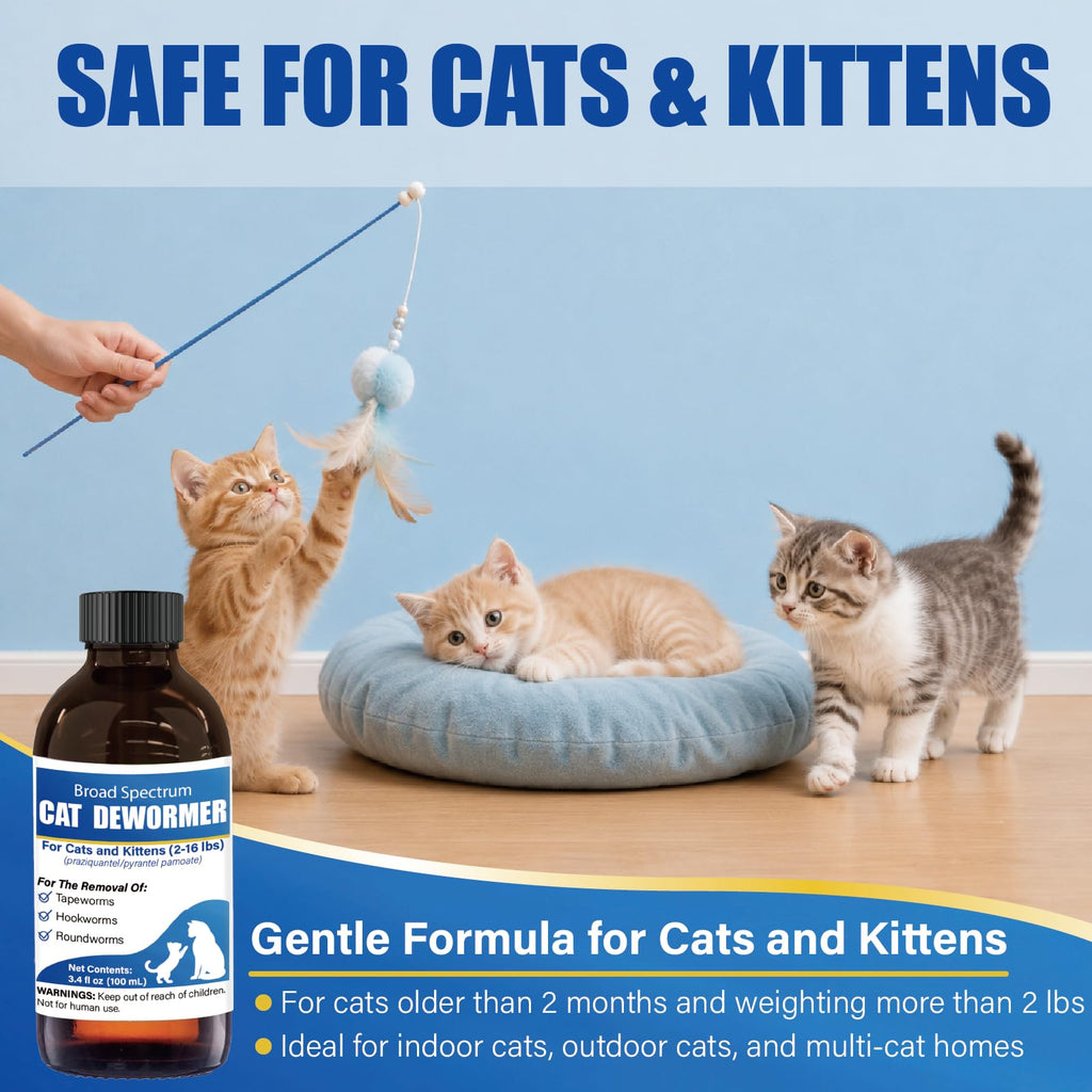 Cat Dewormer Liquid 100 mL with Oral Syringe J237
