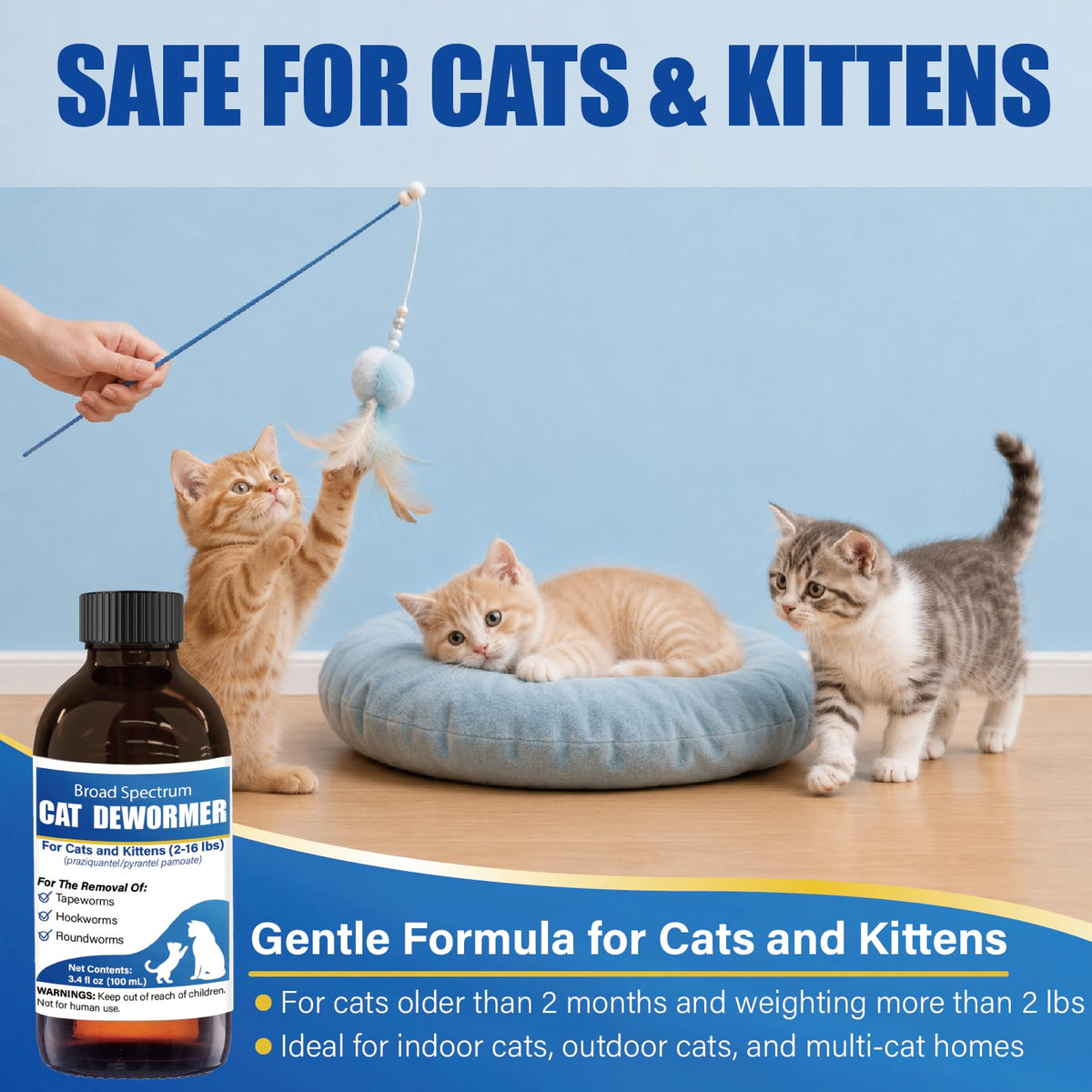 Cat Dewormer Liquid 100 mL with Oral Syringe J237