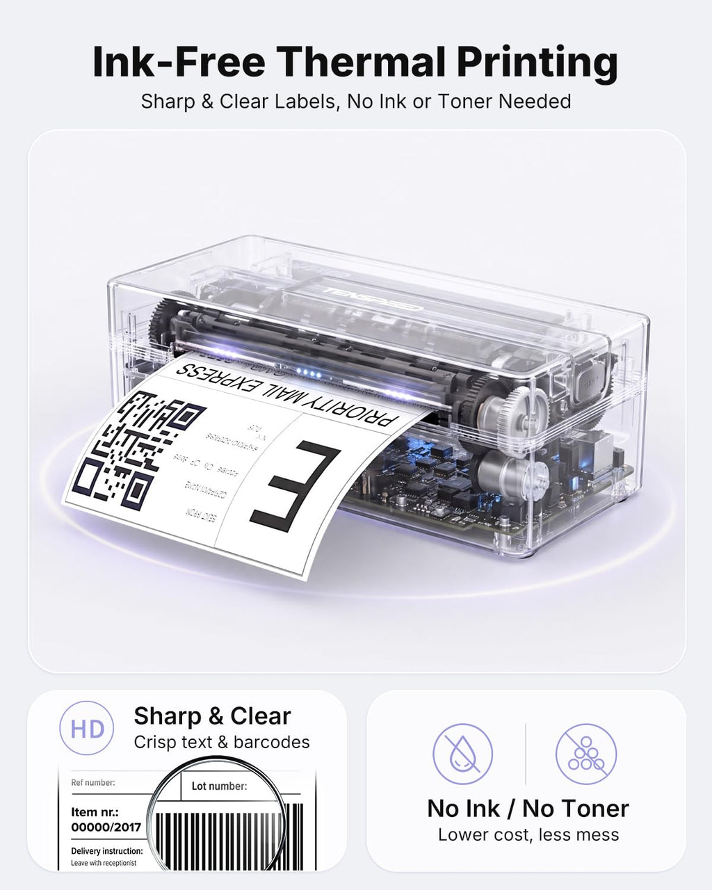 Bluetooth Thermal Shipping Label Printer L3186