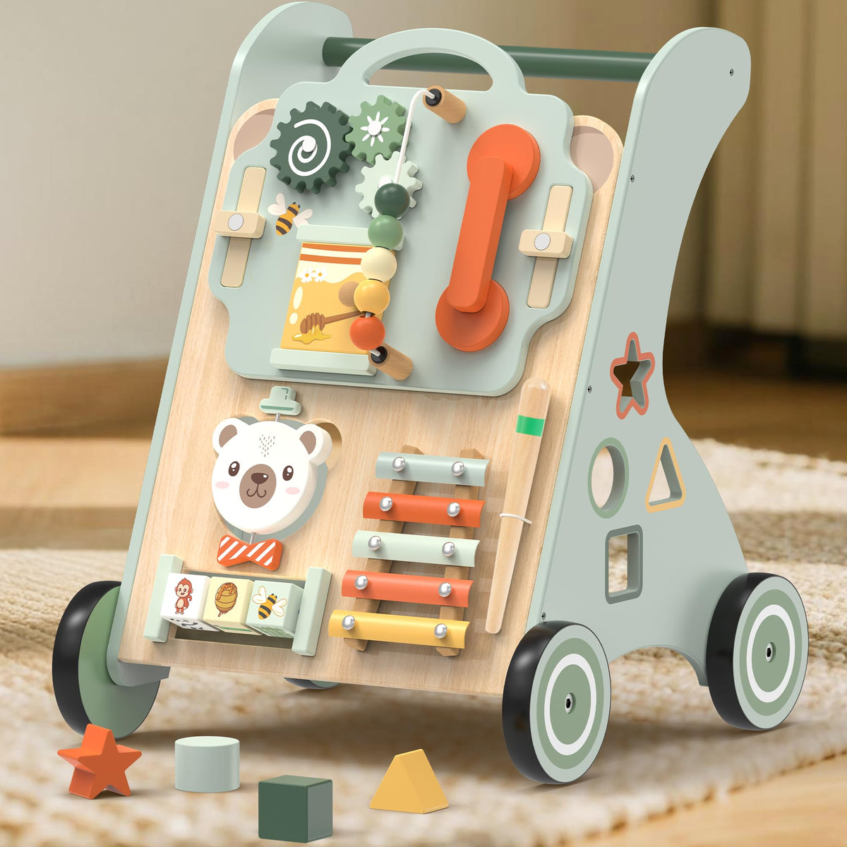 Wooden Sit-to-Stand Baby Walker N3022