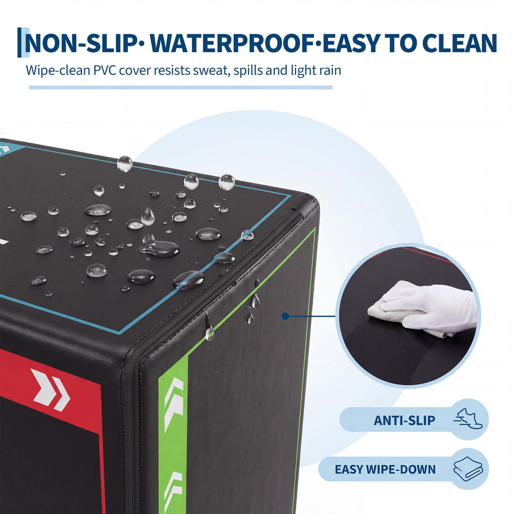 3 in 1 Plyometric Jump Box with Non-Slip Surface S48393